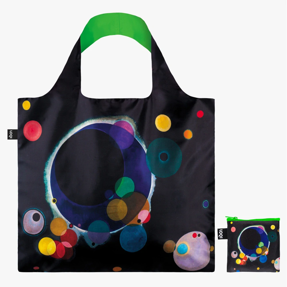 LOQI - ekologická skladacia nákupná taška - WASSILY KANDINSKY Several Circles