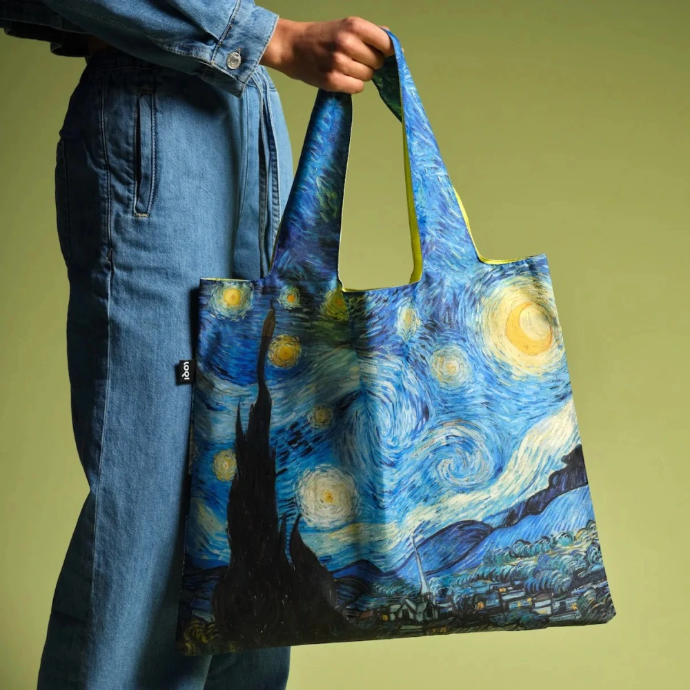 LOQI - ekologická skladacia nákupná taška - VINCENT VAN GOGH Starry Night