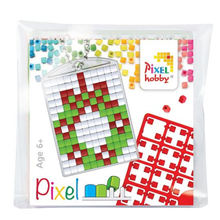 Pixelhobby kľúčenka - vianočný venček