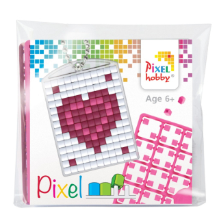 Pixelhobby kľúčenka - srdce v srdci