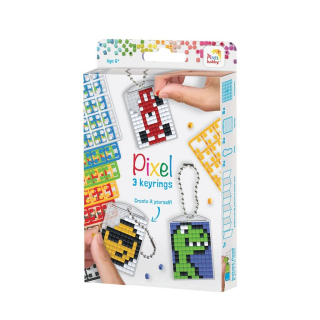 Pixelhobby set 3 kľúčeniek - chlapci