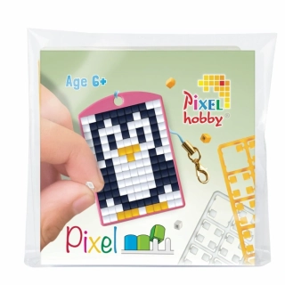 Pixelhobby farebná kľúčenka set - tučniak