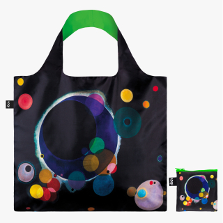 LOQI - ekologická skladacia nákupná taška - WASSILY KANDINSKY Several Circles