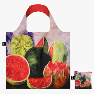 LOQI - ekologická skladacia nákupná taška - Frida Kahlo Viva La Vida, Watermelons